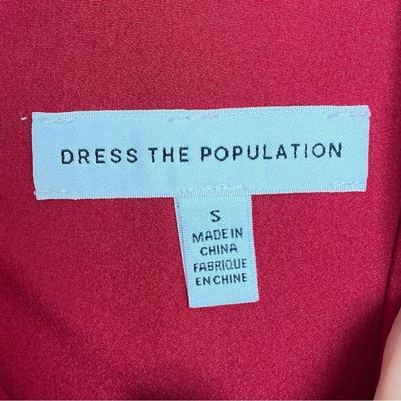 Dress The Population Anita Dress Garnet Deep Red  Size Small NWOT - Picture 11 of 14